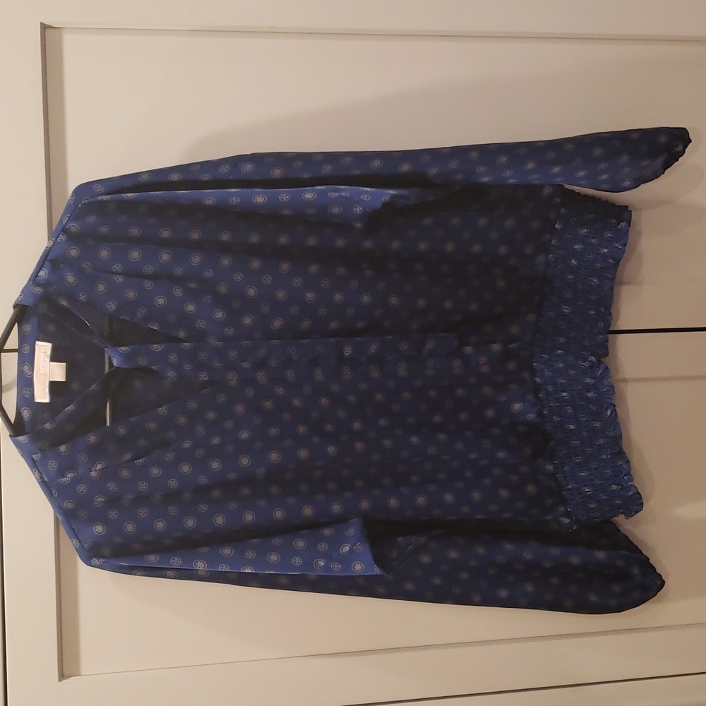 Michael Kors teal blouse size L
